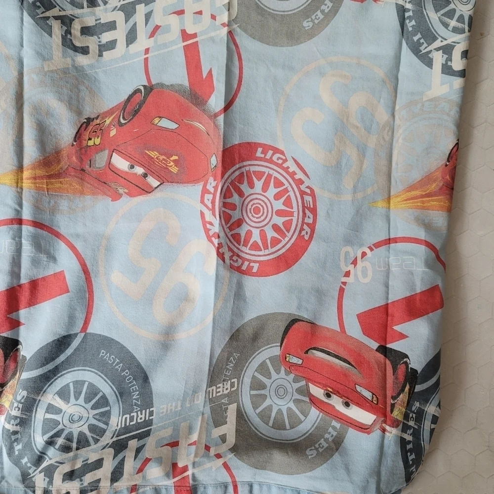 Disney Pixar Cars Lightning McQueen Rusteez Flat Sheet Twin Racing